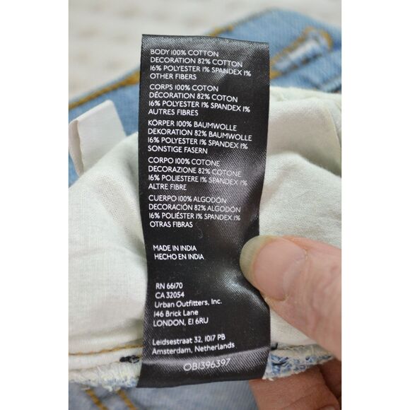 Urban Outfitters BDG Women's 25 High Waisted Patchwork Flare Light Wash Jeans - Picture 16 of 16